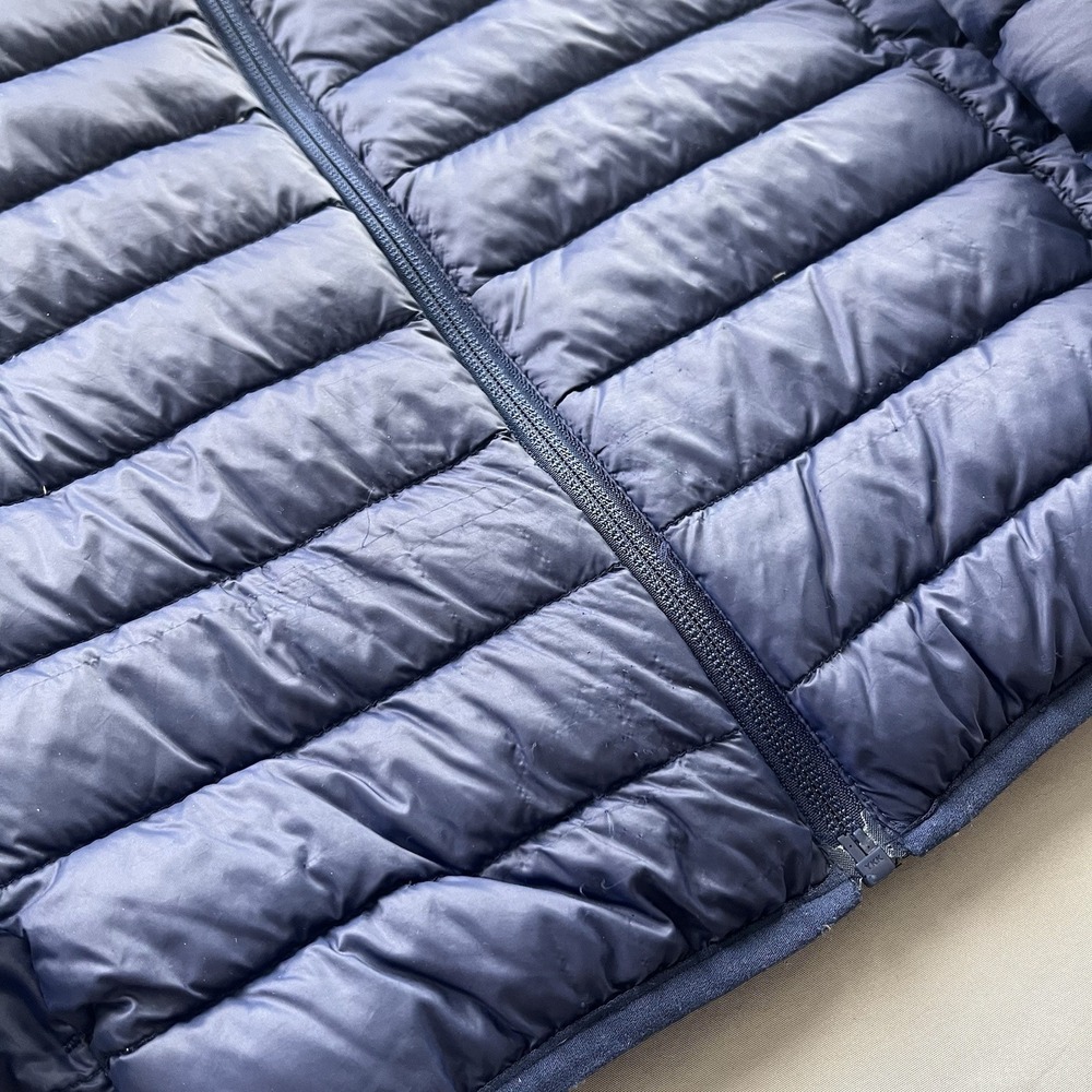 Eddie Bauer Jacket Youth M 7/8 Blue 650 Down Fill Packable Puffer Full Zip - Picture 9 of 9